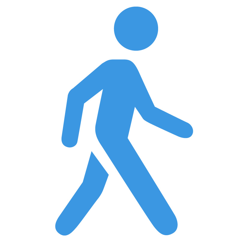 Mental-Breaks Illustration of a person walking and taking a break.