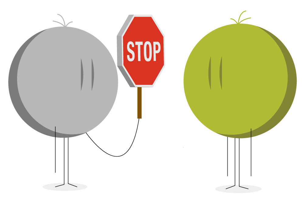 icon symbol of hr consultant with stop sign