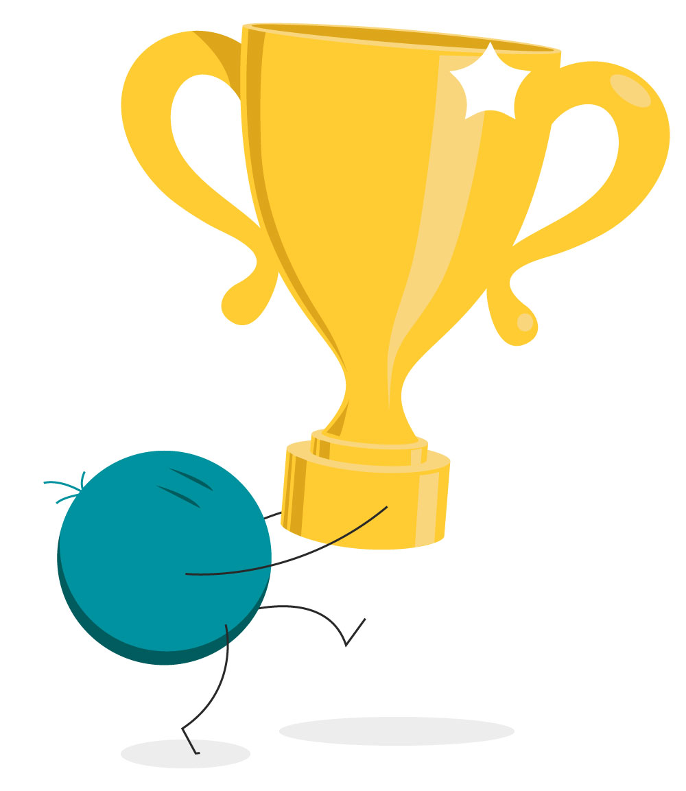 icon-businessperson-carrying-trophy icon of a businessperson carrying a giant trophy