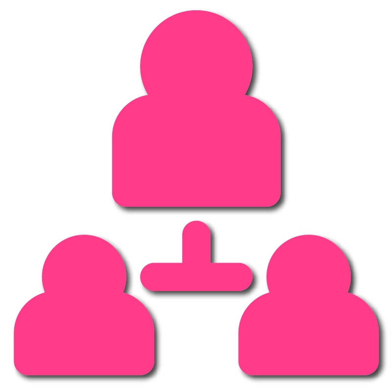 icon of generic employees with one helping the others