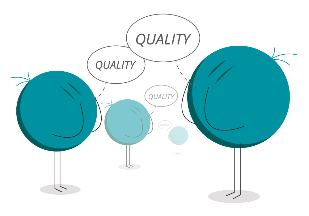 repetition-quality symbolic icons representing employees receiving effective employee communications