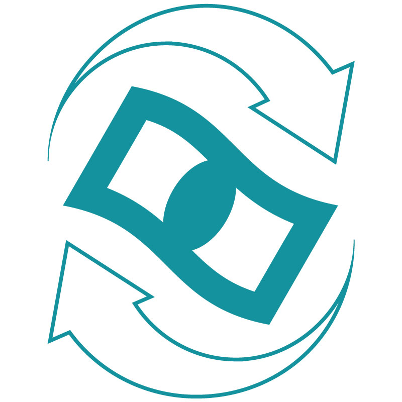 icon of a bill with arrows symbolizing turnover
